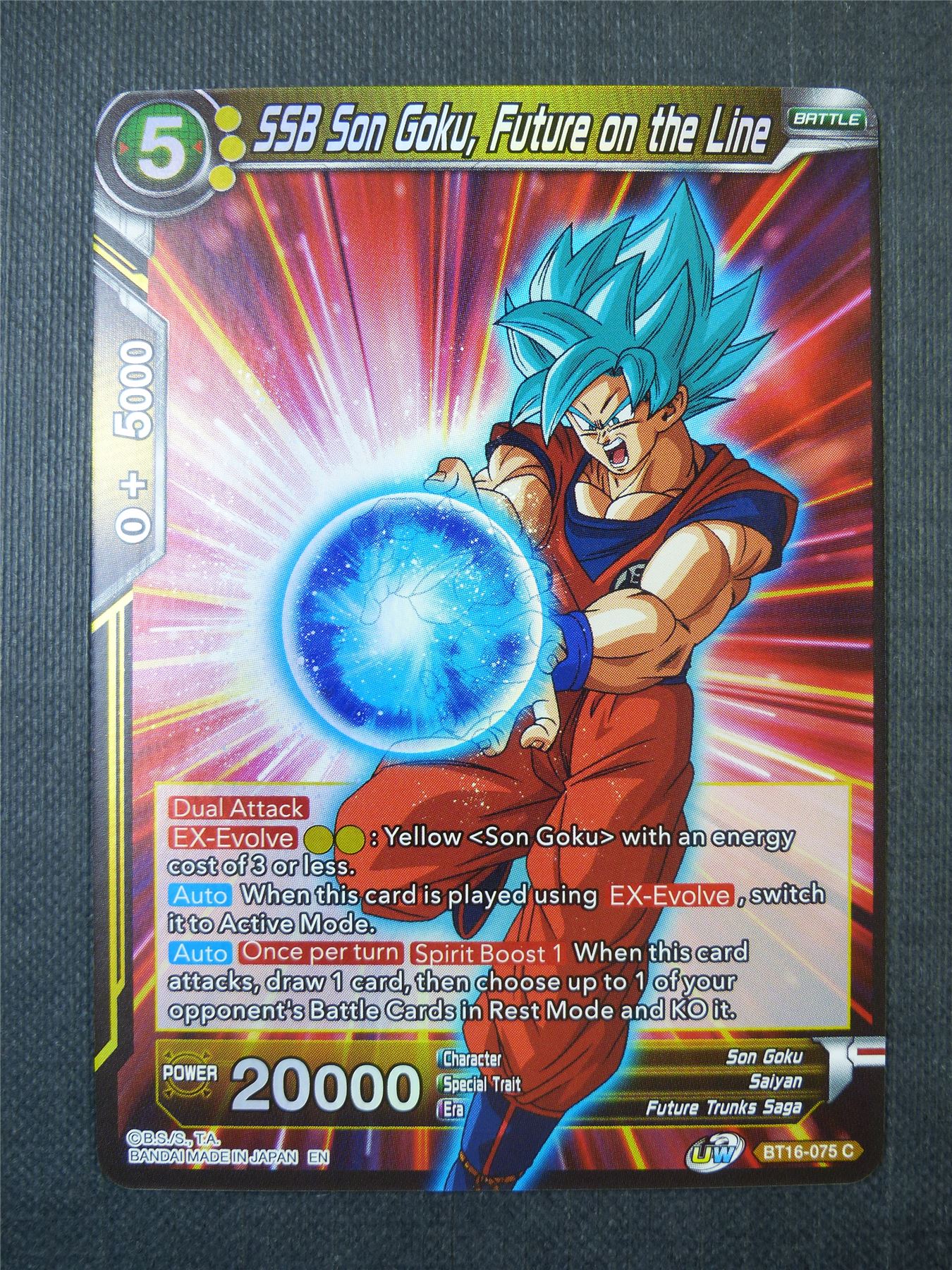 SSB Son Goku Future on the Line Foil - Dragon Ball Super Card #3H