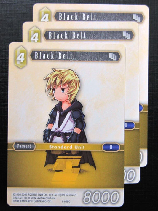 Final Fantasy Cards: BLACK BELT 1-099C x3 # 20B65