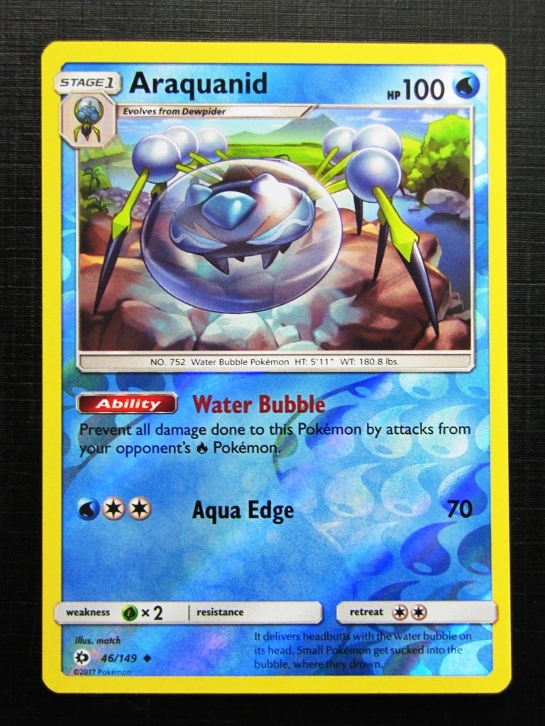 araquanid pokemon card Pokemon Cards: ARAQUANID 46/149 REVERSE HOLO # 25A77