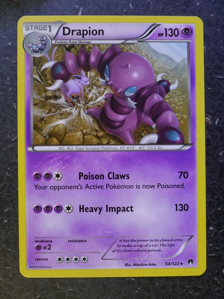pokemon card drapion Pokemon Cards: DRAPION 54/122 RARE # 7A77 – Archeron