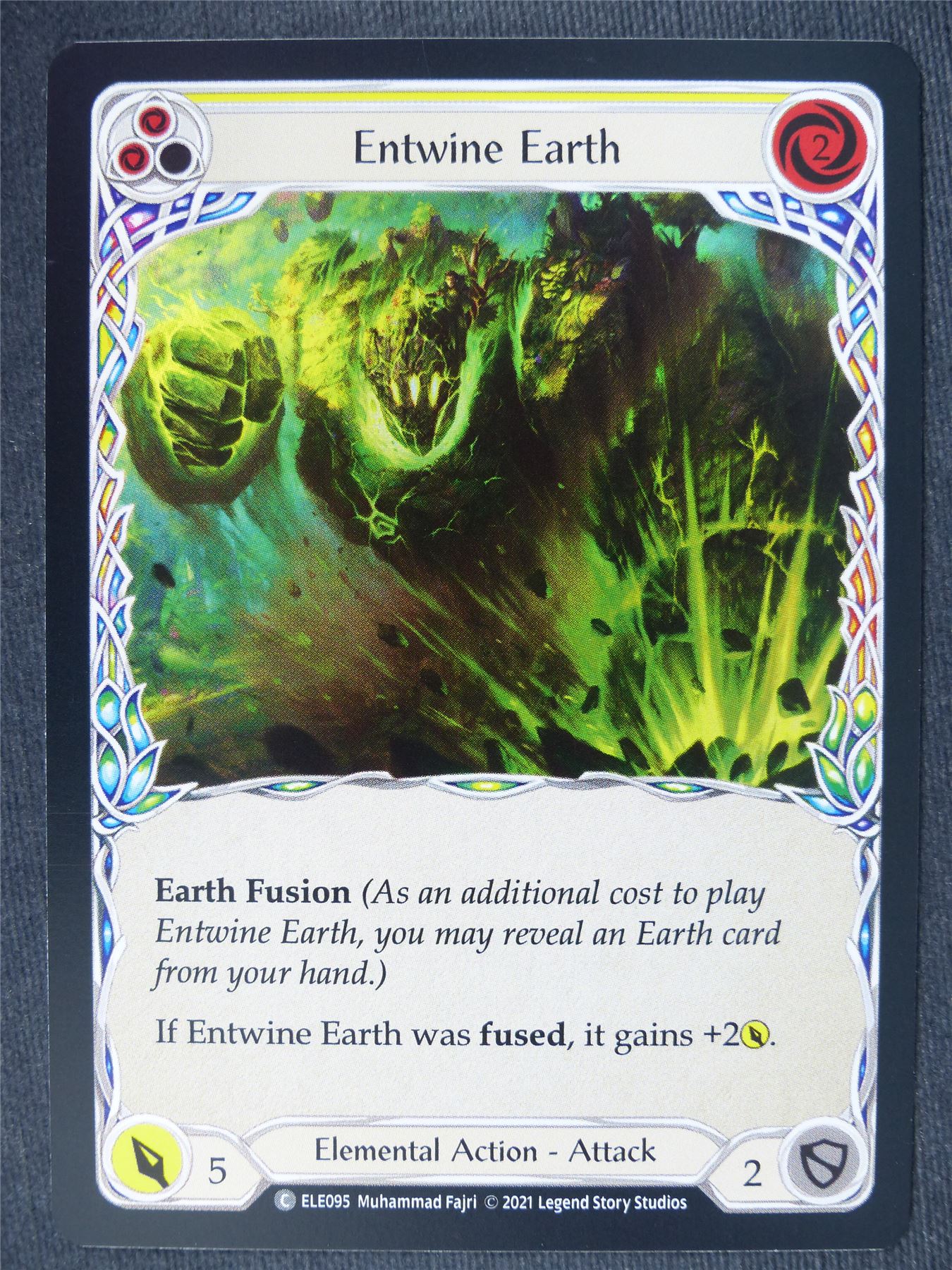 Entwine Earth C Foil Yellow - 1st Ed Tales of Aria - Flesh and Blood