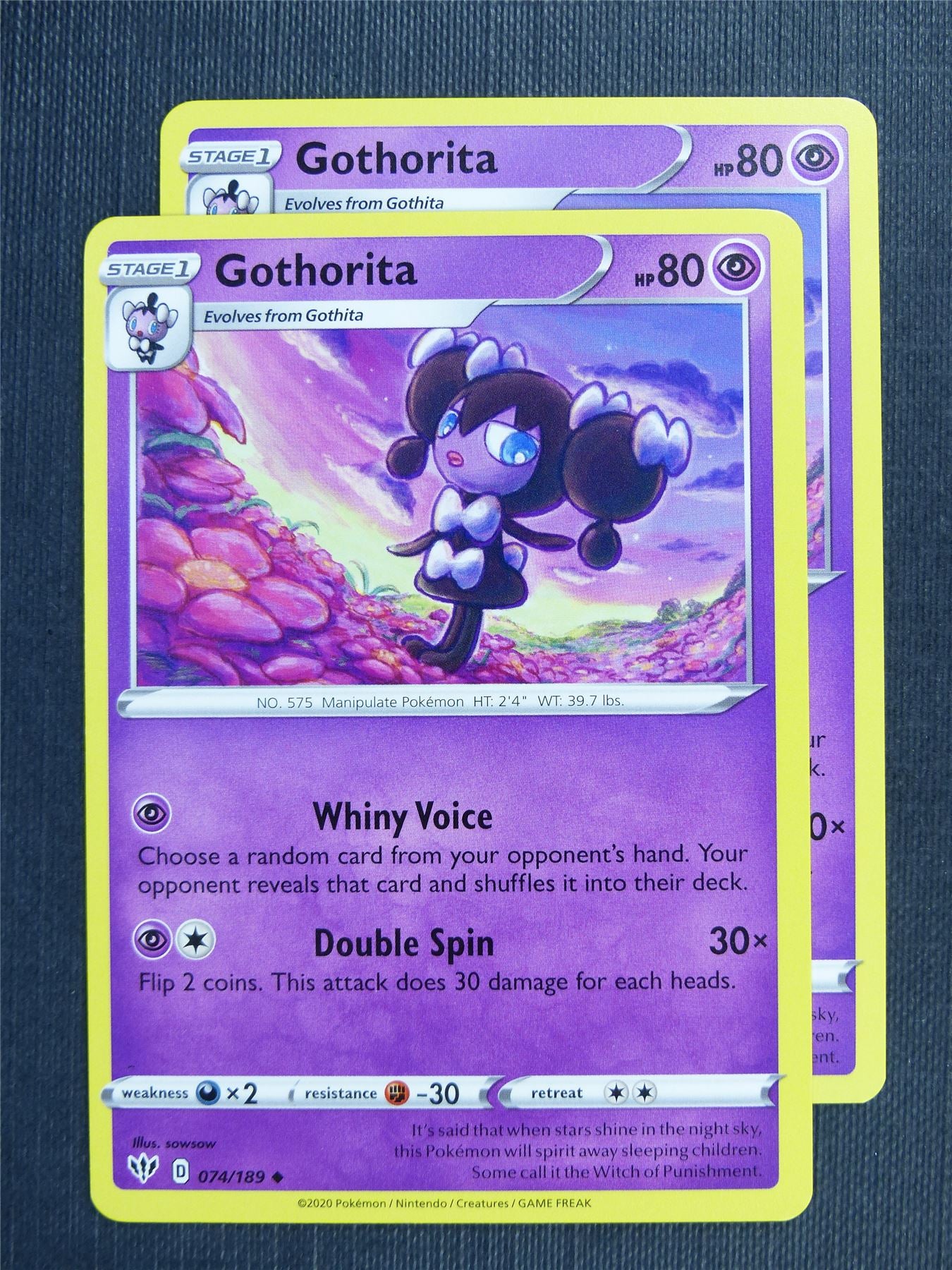 Gothorita 074/189 x2 - DAA - Pokemon Card #3E2