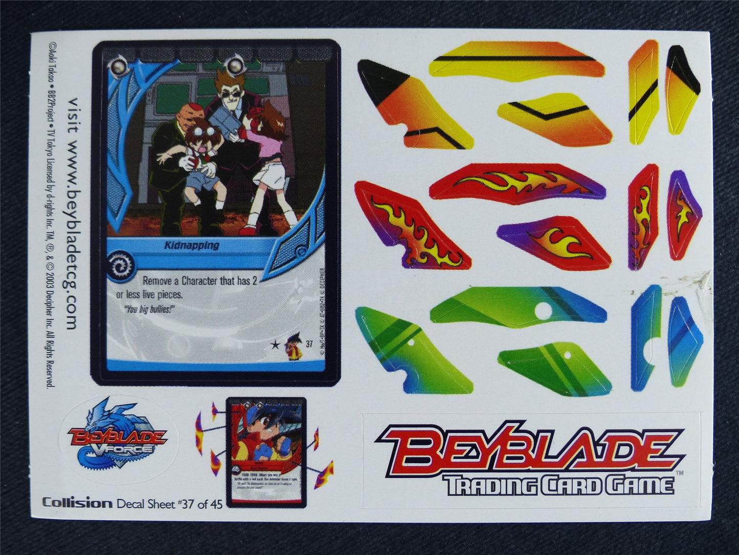 Beyblade Card Decal 37/45 - Beyblade Cards #WC