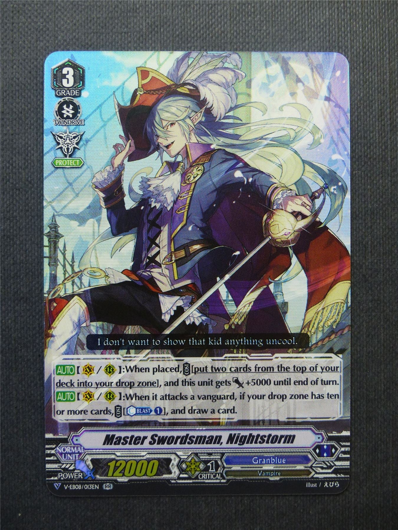 Master Swordsman Nightstorm V-EB08 RR - Vanguard Cards #DY