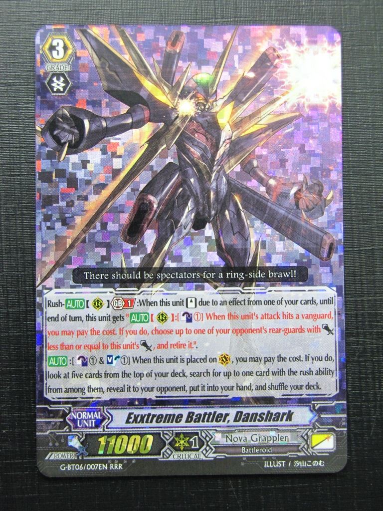 Vanguard Cards: EXXTREME BATTLER, DANSHARK G-BT06 RRR # 19D91