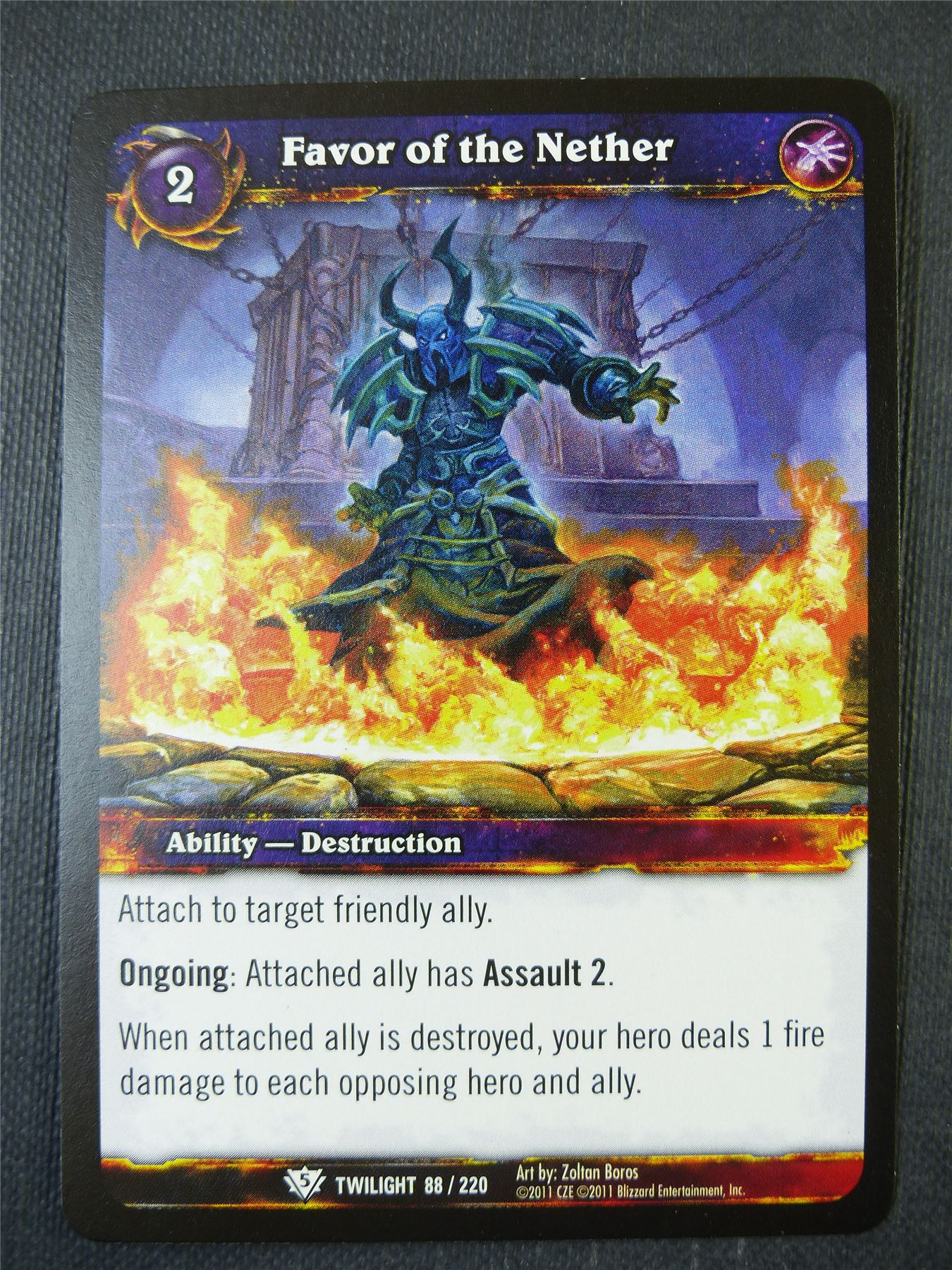 Favor of the Nether 88/220 - WoW Card #139