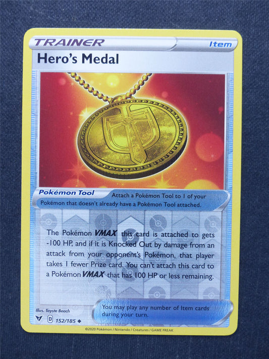 Hero's Medal 152/185 Reverse - Vivid Voltage