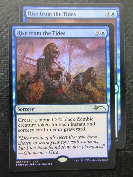 RISE FROM THE TIDES x2 - FOIL Promo - Mtg Card # 3F71