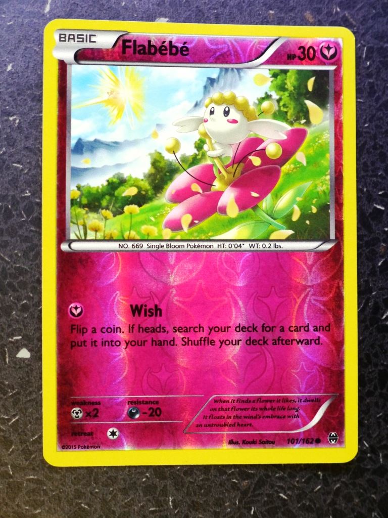 Pokemon Cards: FLABEBE 101/162 REVERSE HOLLOW # 4F72