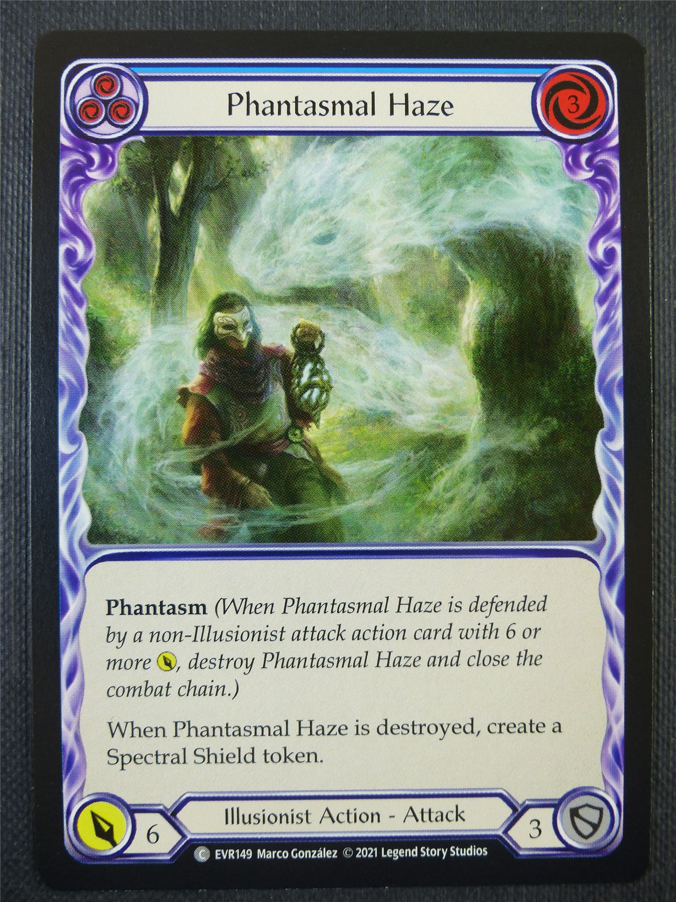 Phantasmal Haze Blue - 1st ed Everfest - Flesh & Blood Card #6D1