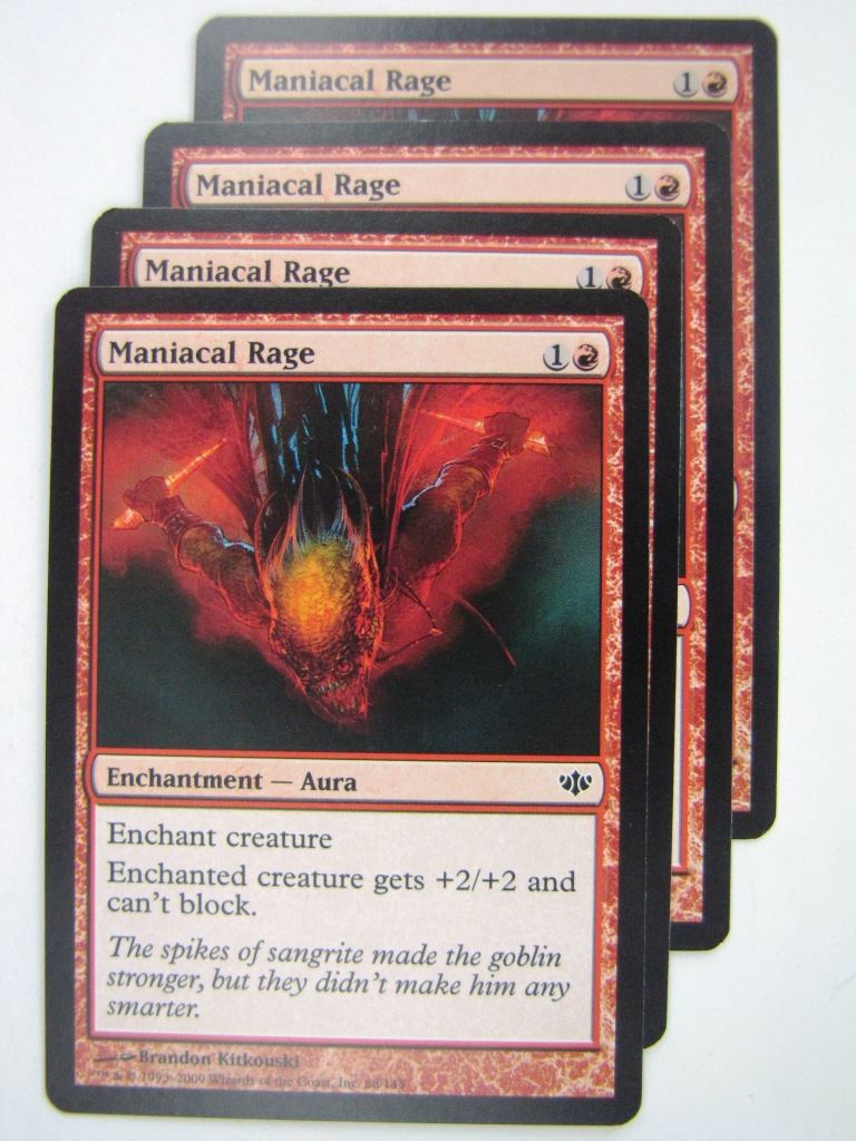 MTG Magic Cards: MANIACAL RAGE x4 # 8G77