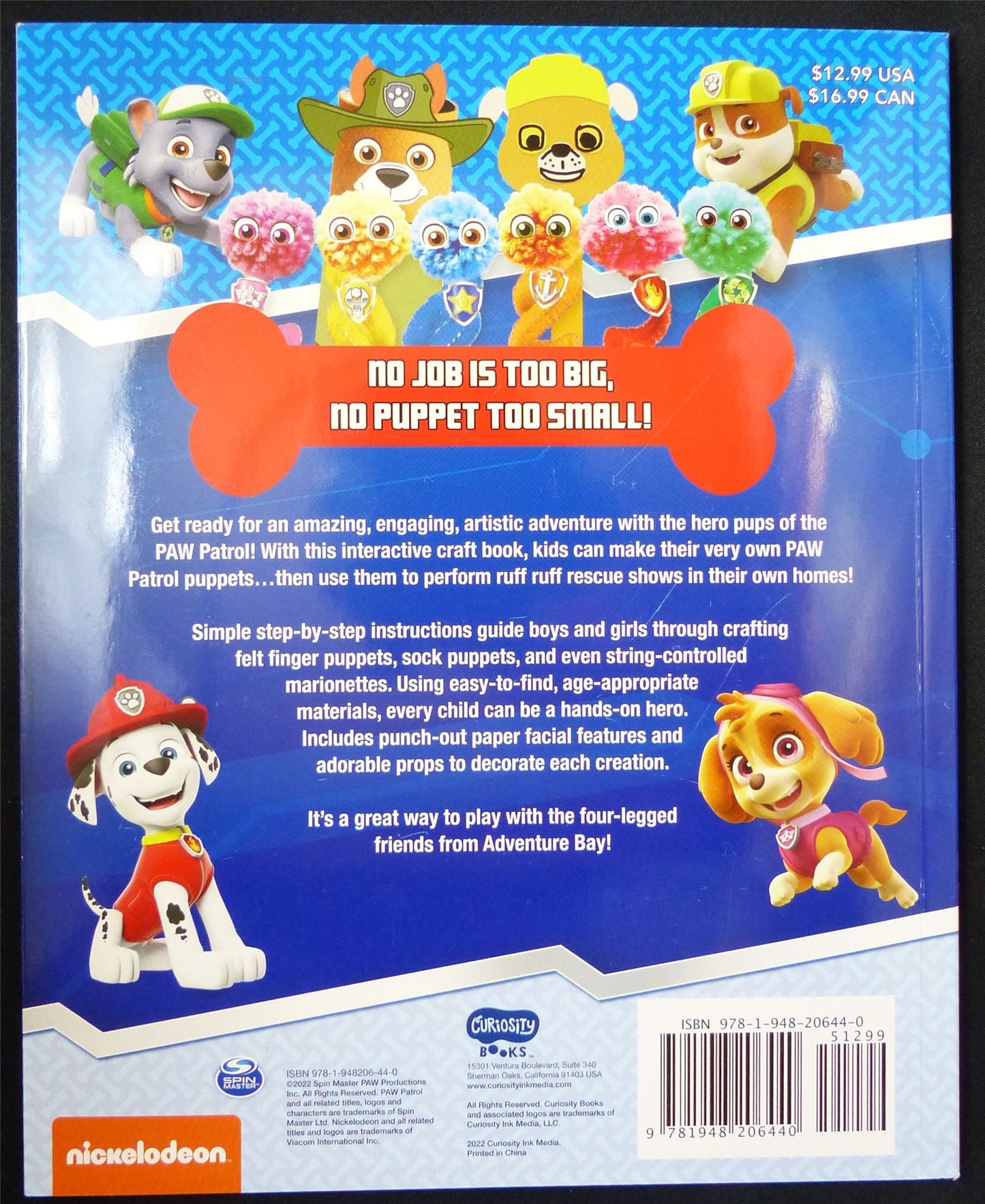 PAW Patrol: Pawesome Pupets! - Nickledeon Crafts Softback #2HY
