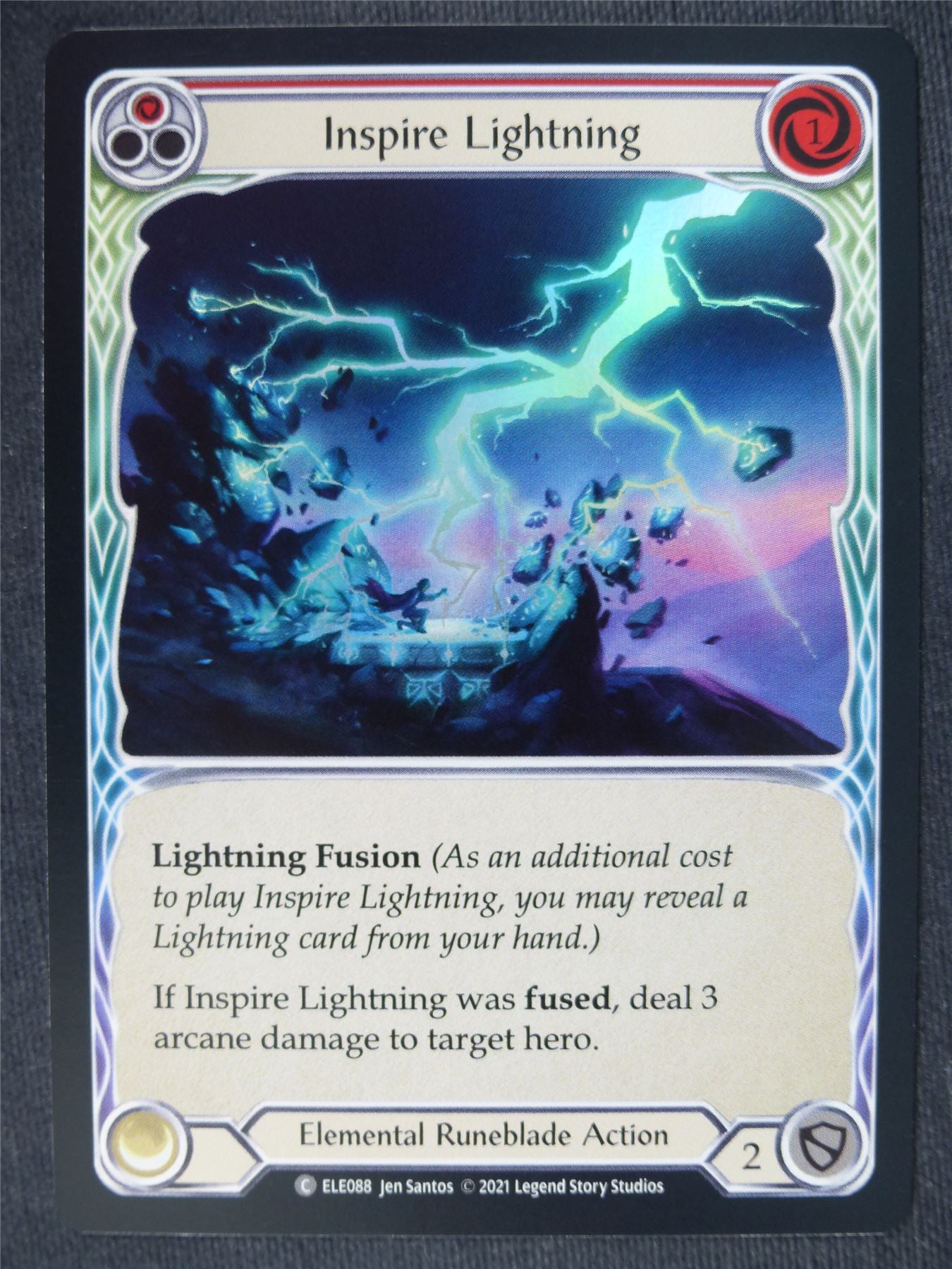 Inspire Lightning C Foil Red - 1st Ed Tales of Aria - Flesh and Blood