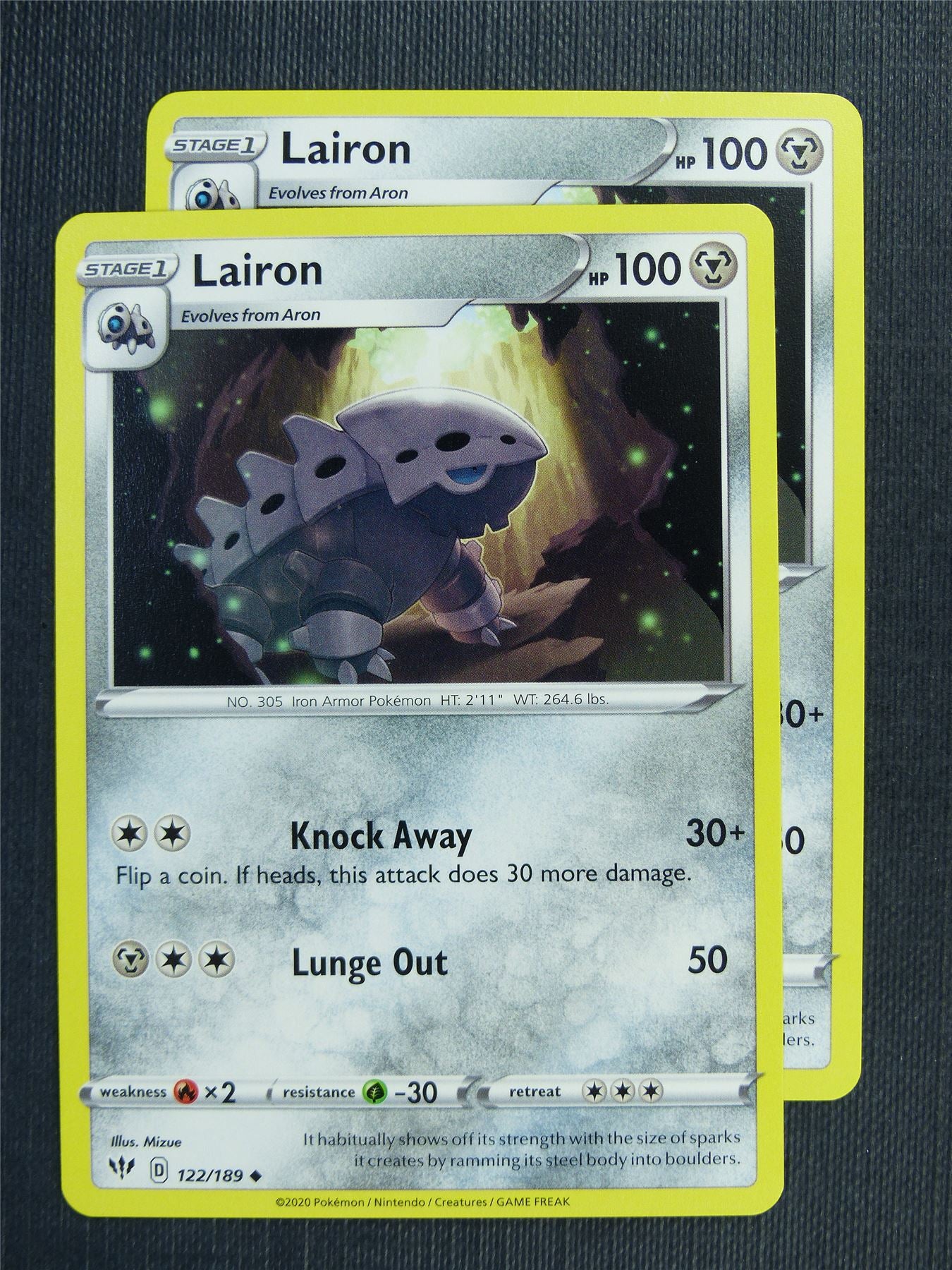 Lairon 122/189 x2 - DAA - Pokemon Card #3DQ