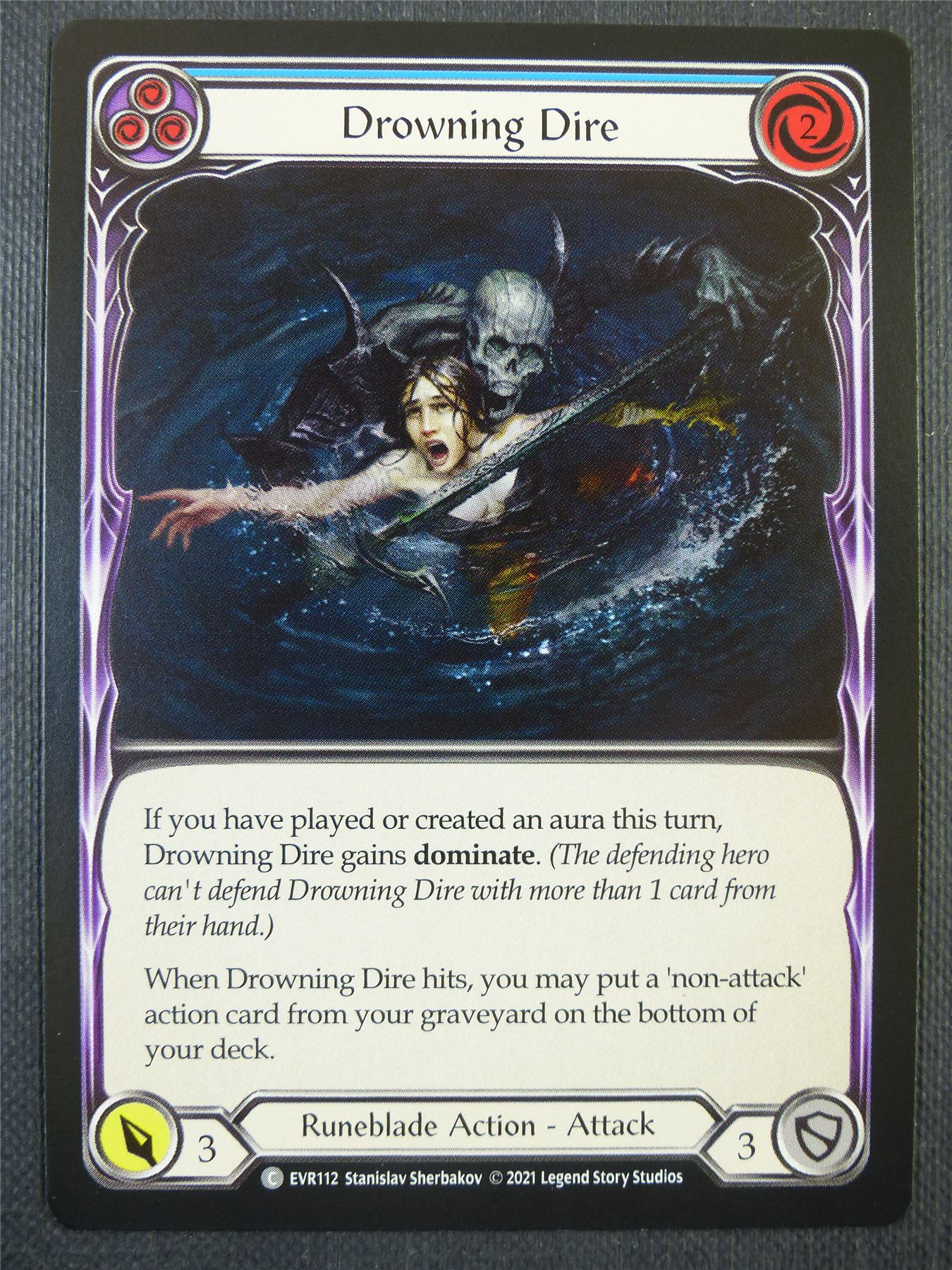 Drowning Dire Blue - 1st ed Everfest - Flesh & Blood Card #6DC