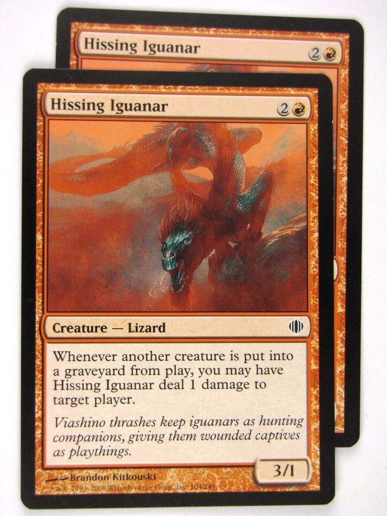 MTG Magic: The Gathering Cards: HISSING IGUANAR x2: ALA