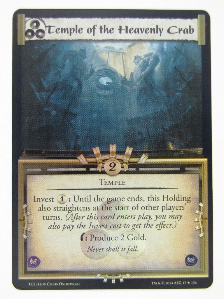 L5R Cards: The Coming Storm: TEMPLE OF THE HEAVENLY CRAB FOIL # 14F53