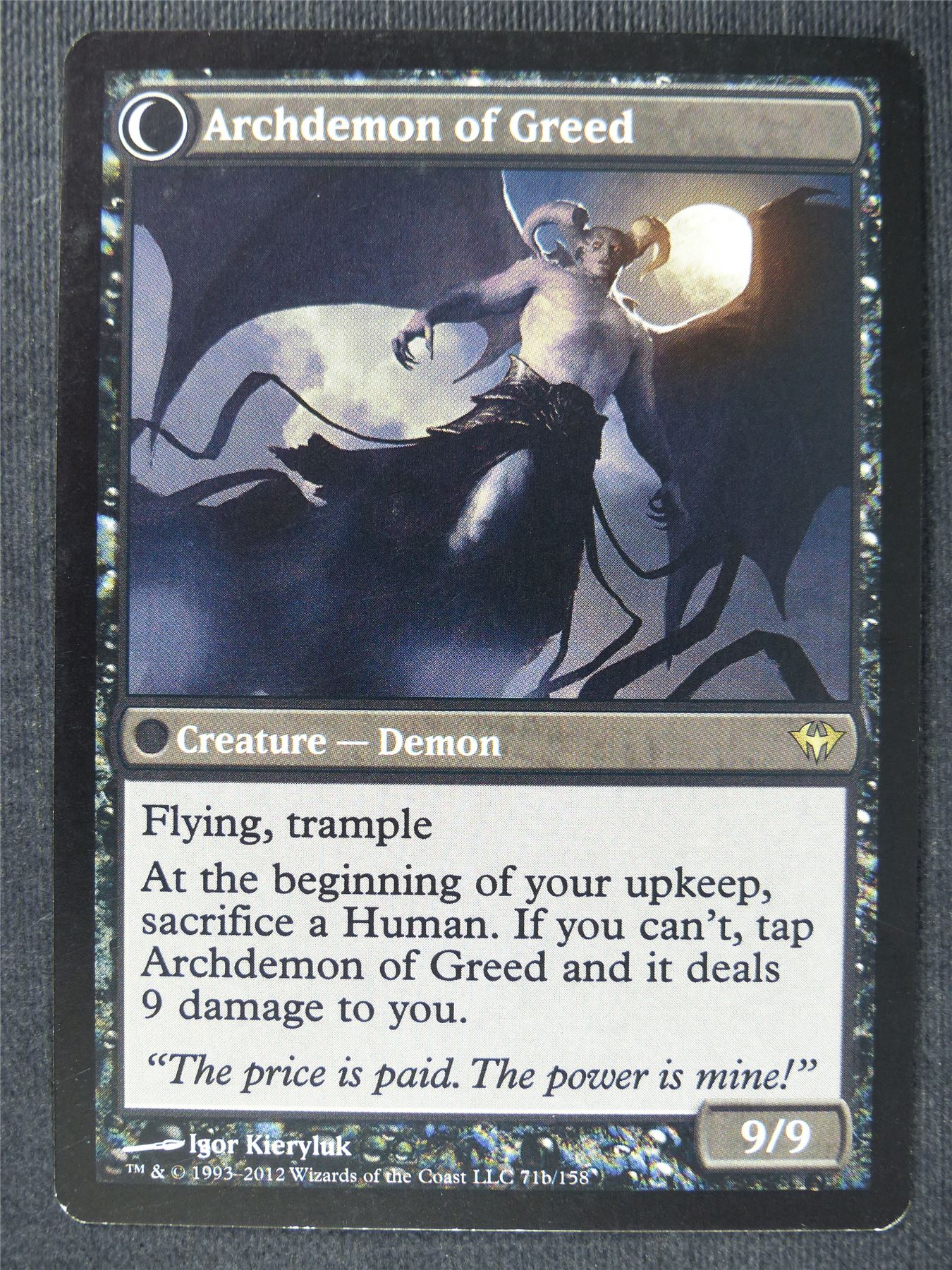 Ravenous Demon / Archdemon of Greed - Mtg Magic Cards #HI