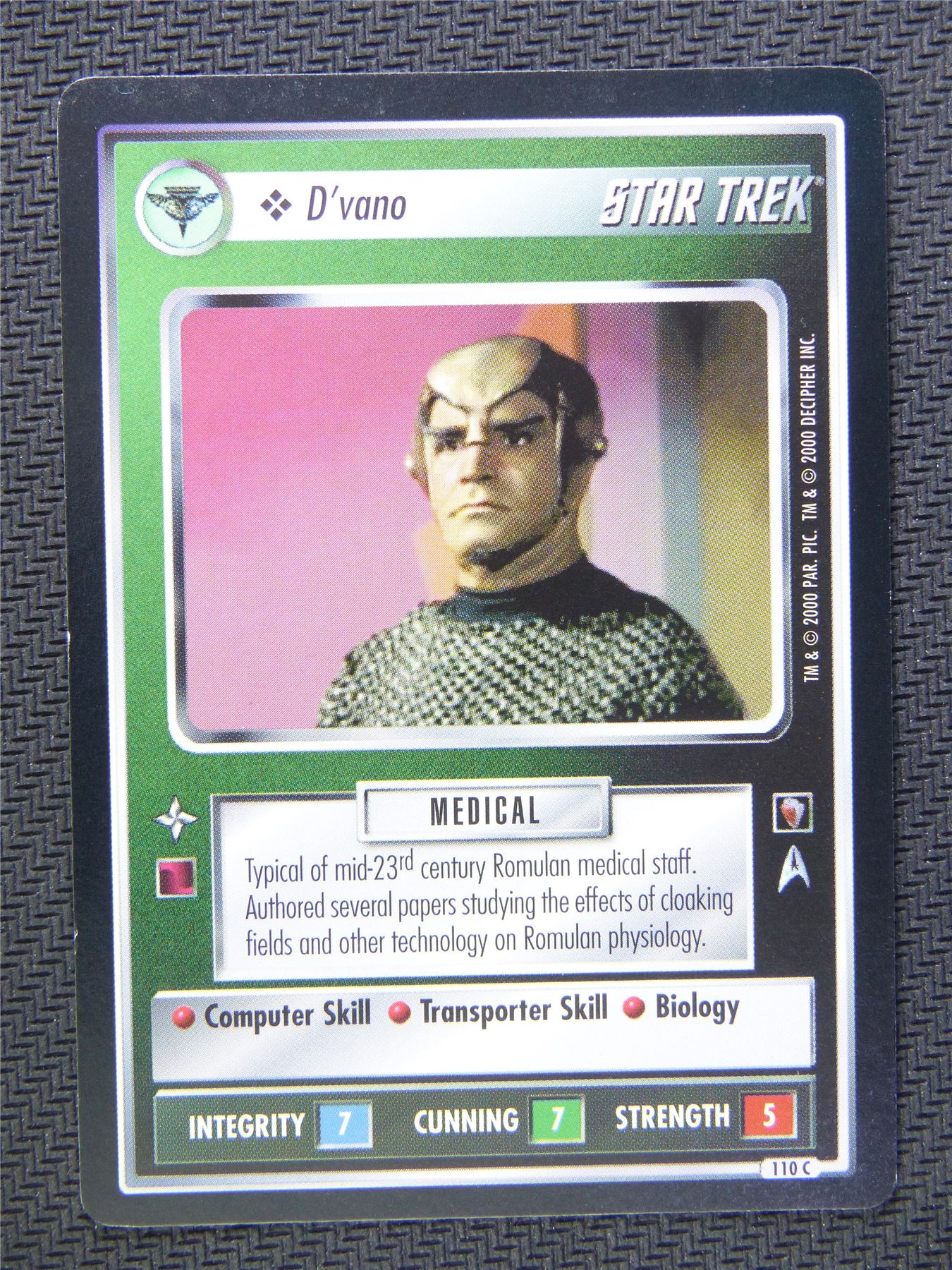 D Vano Black Border - Star Trek CCG #4ZH