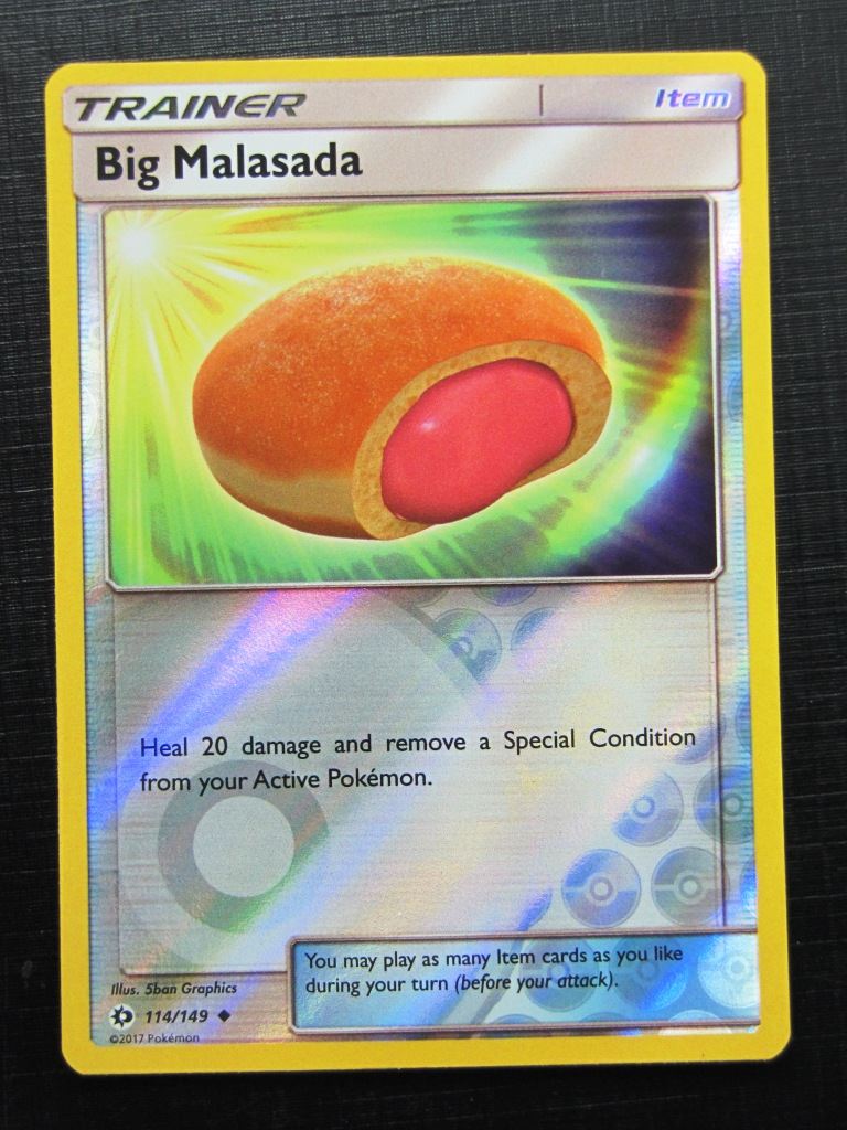 Pokemon Cards: BIG MALASADA 114/149 REVERSE HOLO # 24J85 Pokemon Cards: BIG MALASADA 114/149 REVERSE HOLO # 24J85