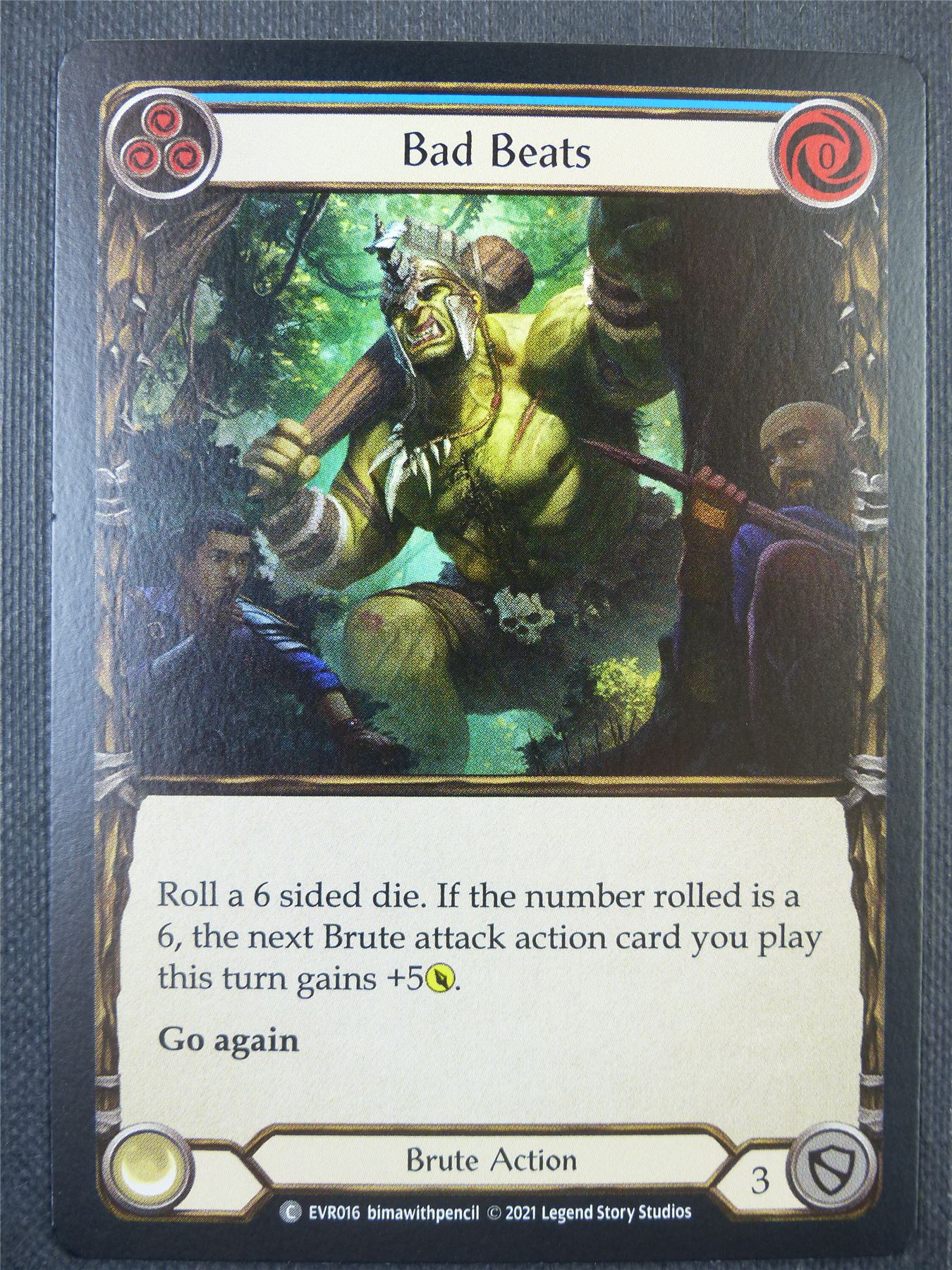 Bad Beats Blue Foil - 1st ed Everfest - Flesh & Blood Card #6H1