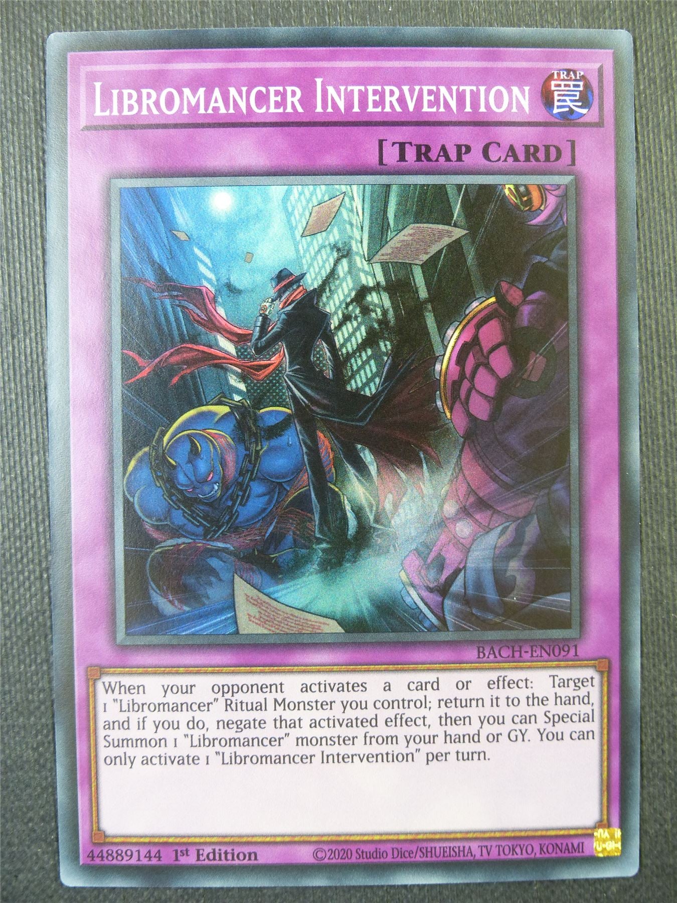 Libromancer Intervention BACH Super Rare - 1st ed Yguoh Card #73S