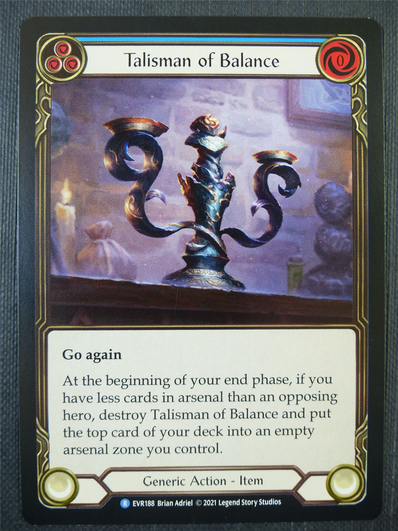 Talisman of Balance Blue - 1st ed Everfest - Flesh & Blood Card #6IA