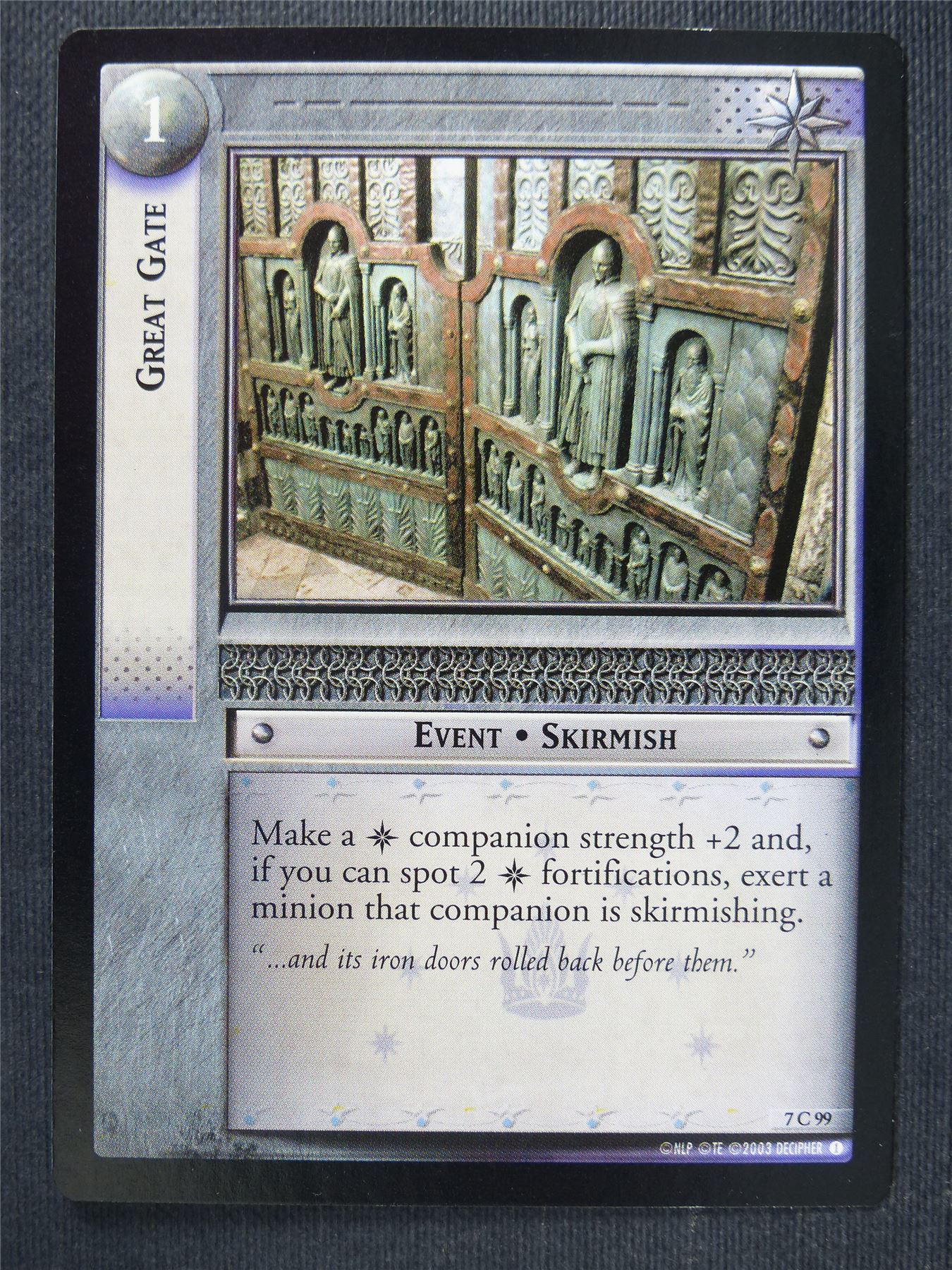 Great Gate 7 C 99 - LotR Cards #3LE