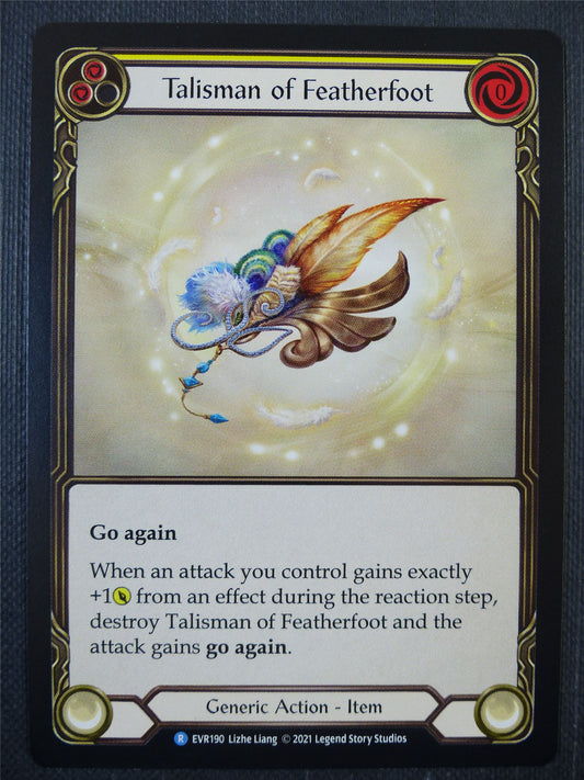 Talisman of Featherfoot Yellow - 1st ed Everfest - Flesh & Blood Card #6HG