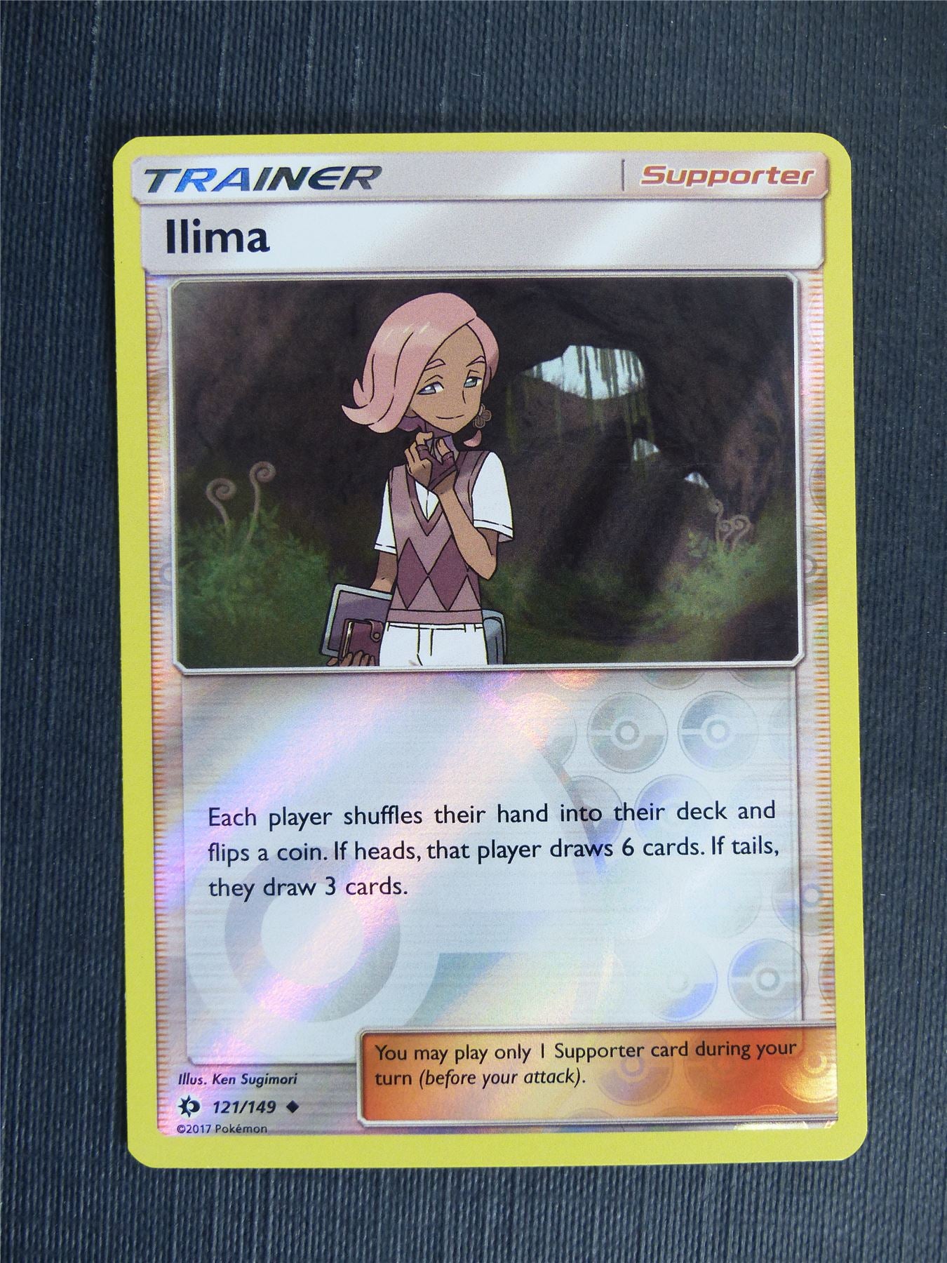 ilima pokemon card Llima 121/149 Reverse Holo