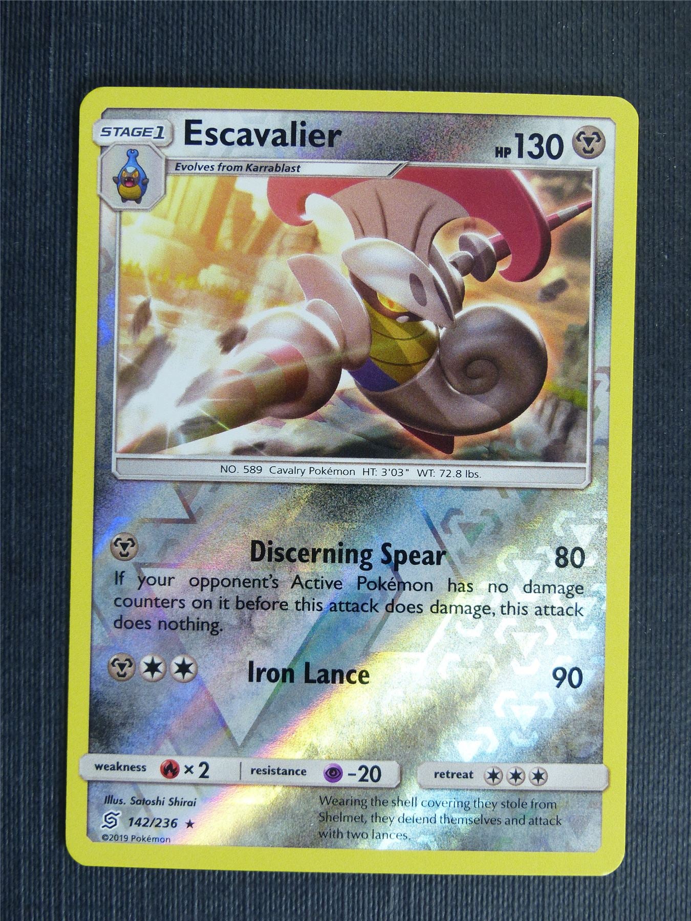 pokemon escavalier card Escavalier 142/236 Reverse Holo
