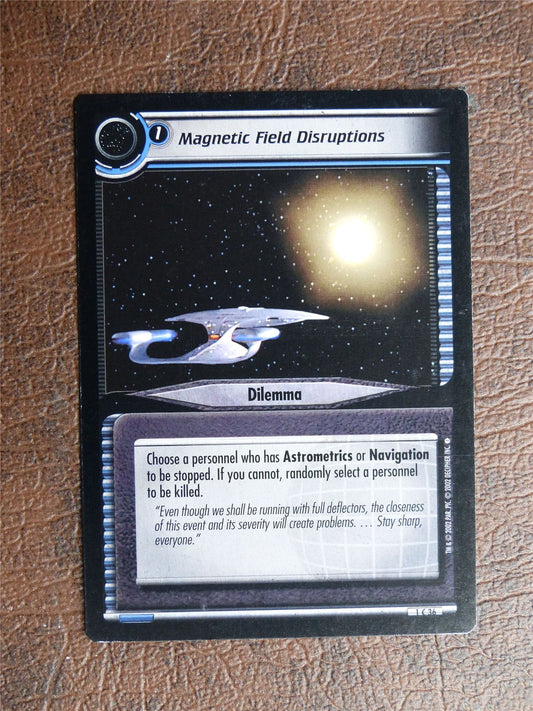 Magnetic Field Disruptions - Star Trek CCG TCG Card #ZI