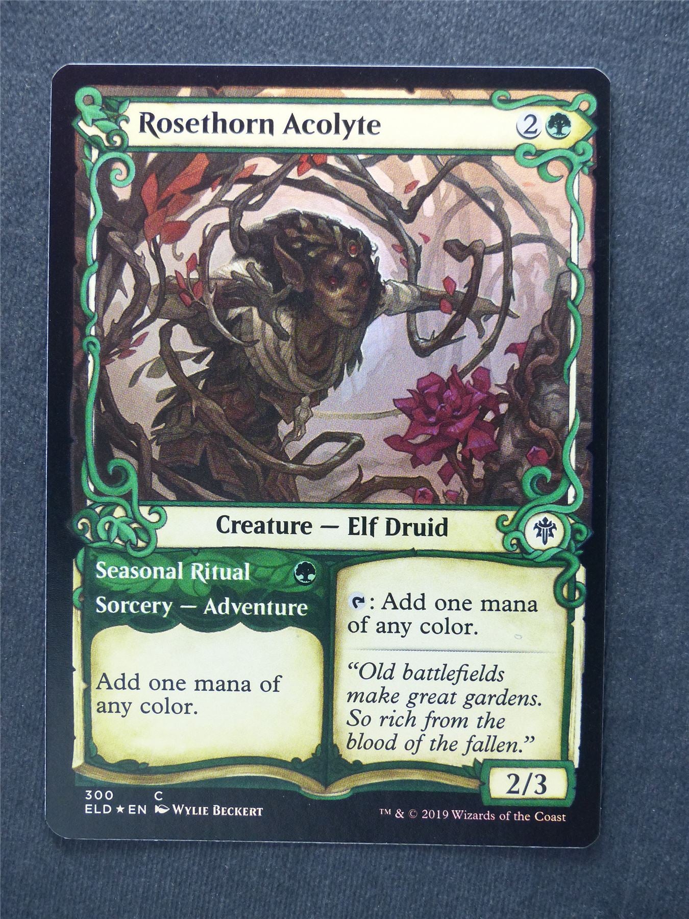 Rosethorn Acolyte Showcase Foil - Mtg Magic Cards #IY