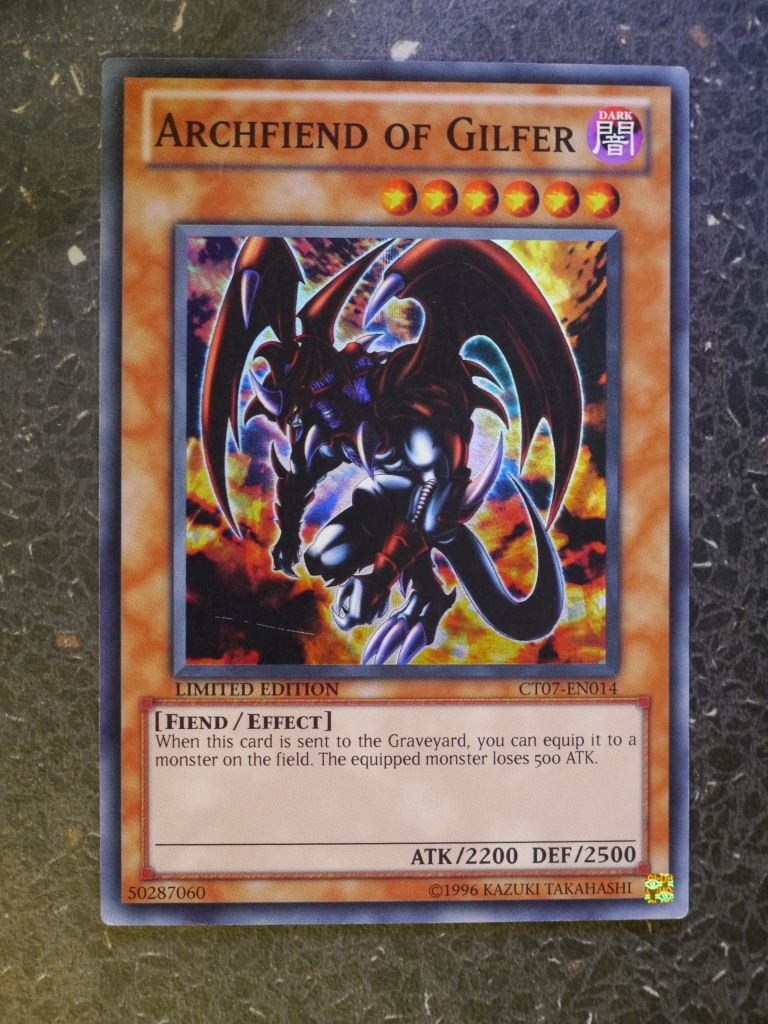 Yugioh Cards: ARCHFEIND OF GILFER CT07 SUPER RARE # 3B77