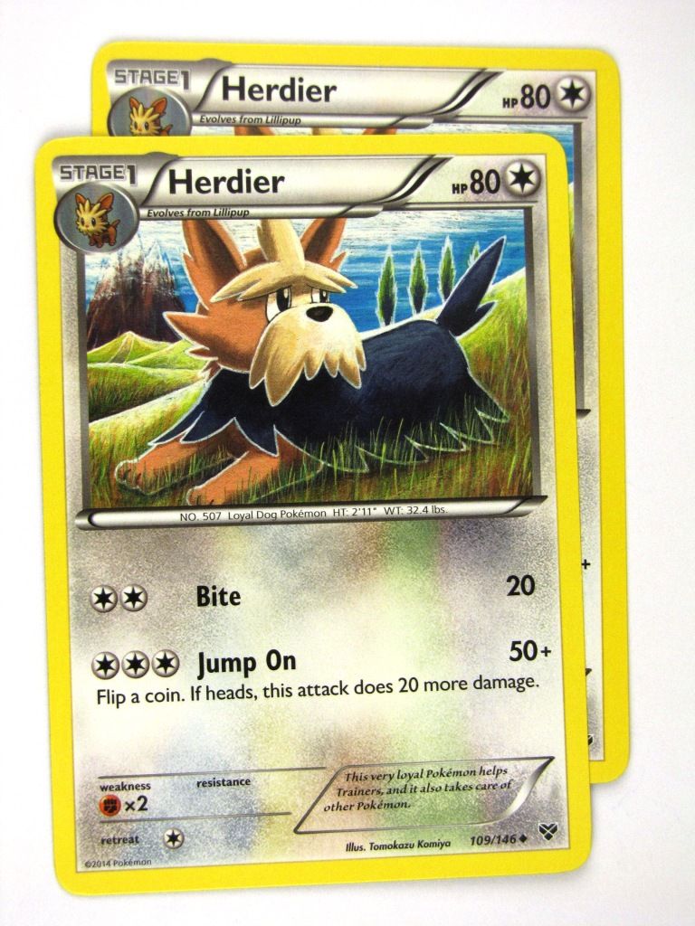 Pokemon Cards: HERDIER 109/146 x2: X & Y Archeron Pokemon Cards: HERDIER 109/146 x2: X & Y Archeron