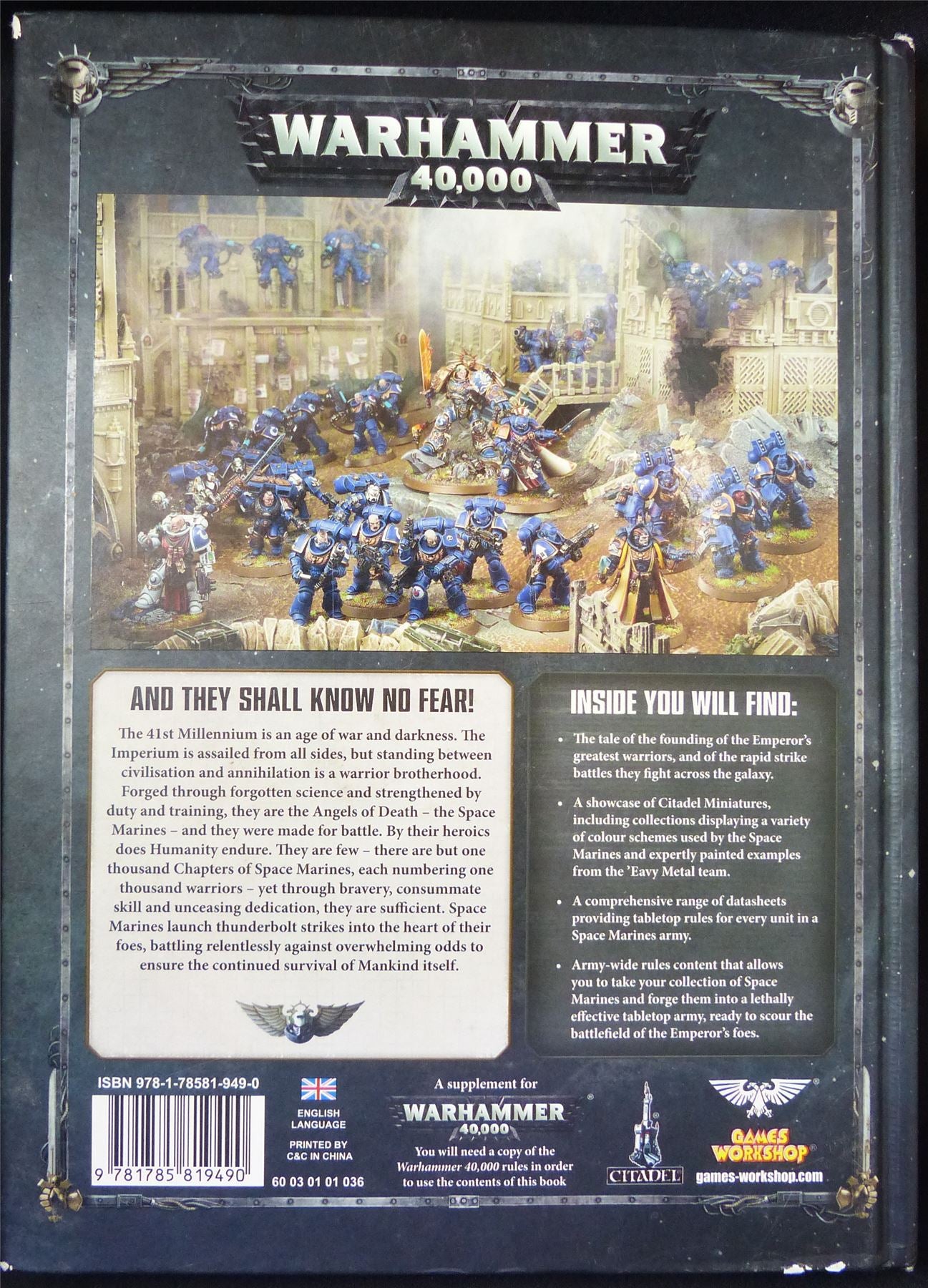 Warhammer 40K Codex: Space Marines 8th - Warhammer Hardback