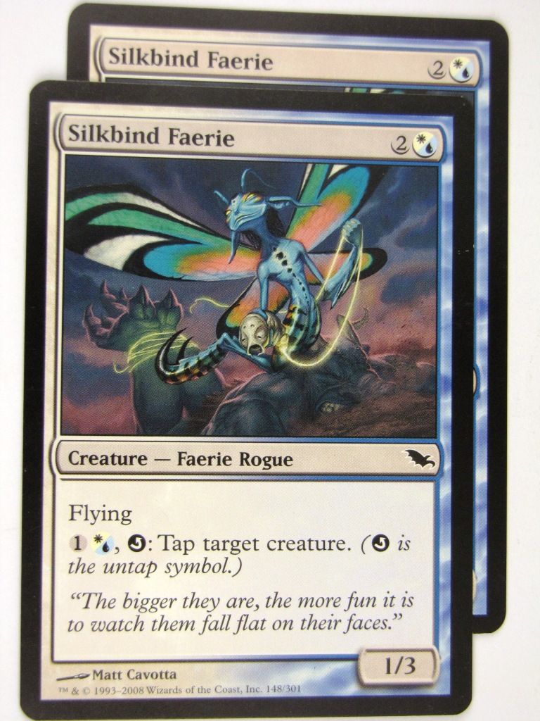 MTG Magic: the Gathering Cards: SILKBIND FAERIE x2: SHM