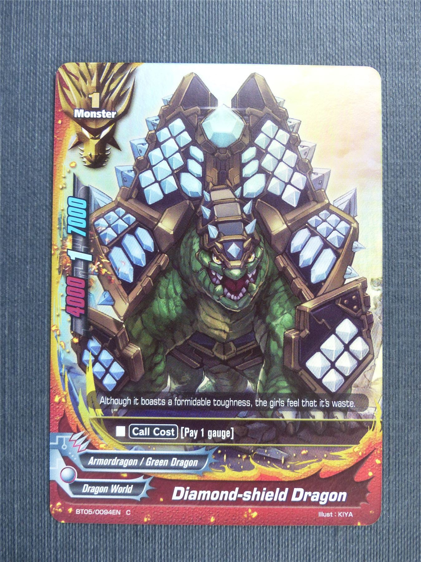 Diamond-Shield Dragon C Foil - Buddyfight Cards #4W4