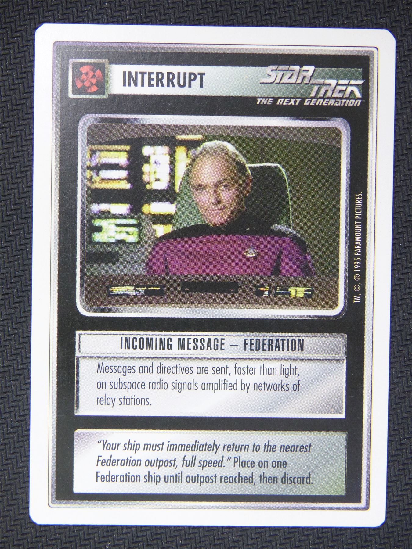 Interrupt Incoming Federation - Star Trek Next Gen Card #4QG