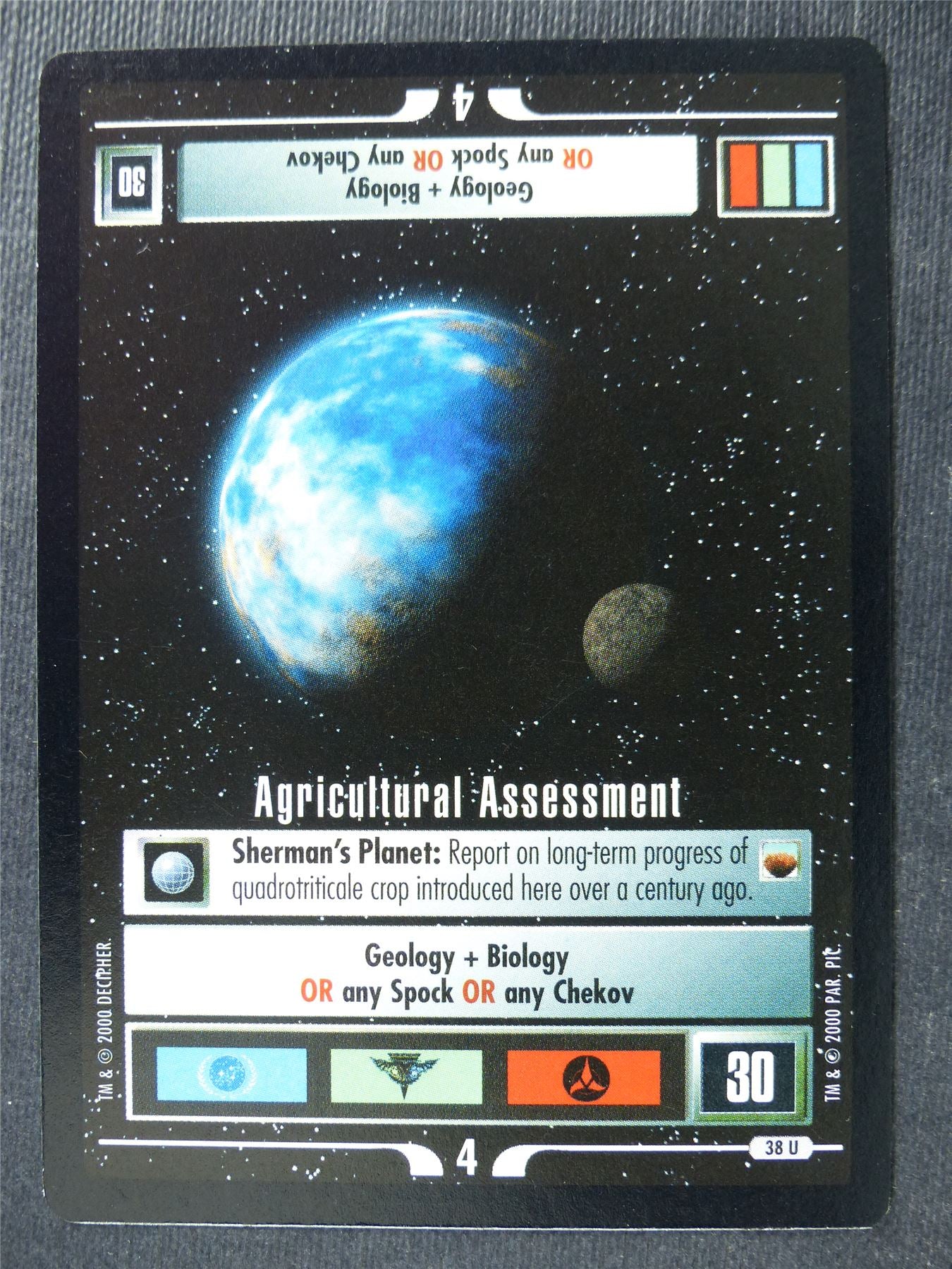 Agricultural Assessment - Star Trek Card #4V5