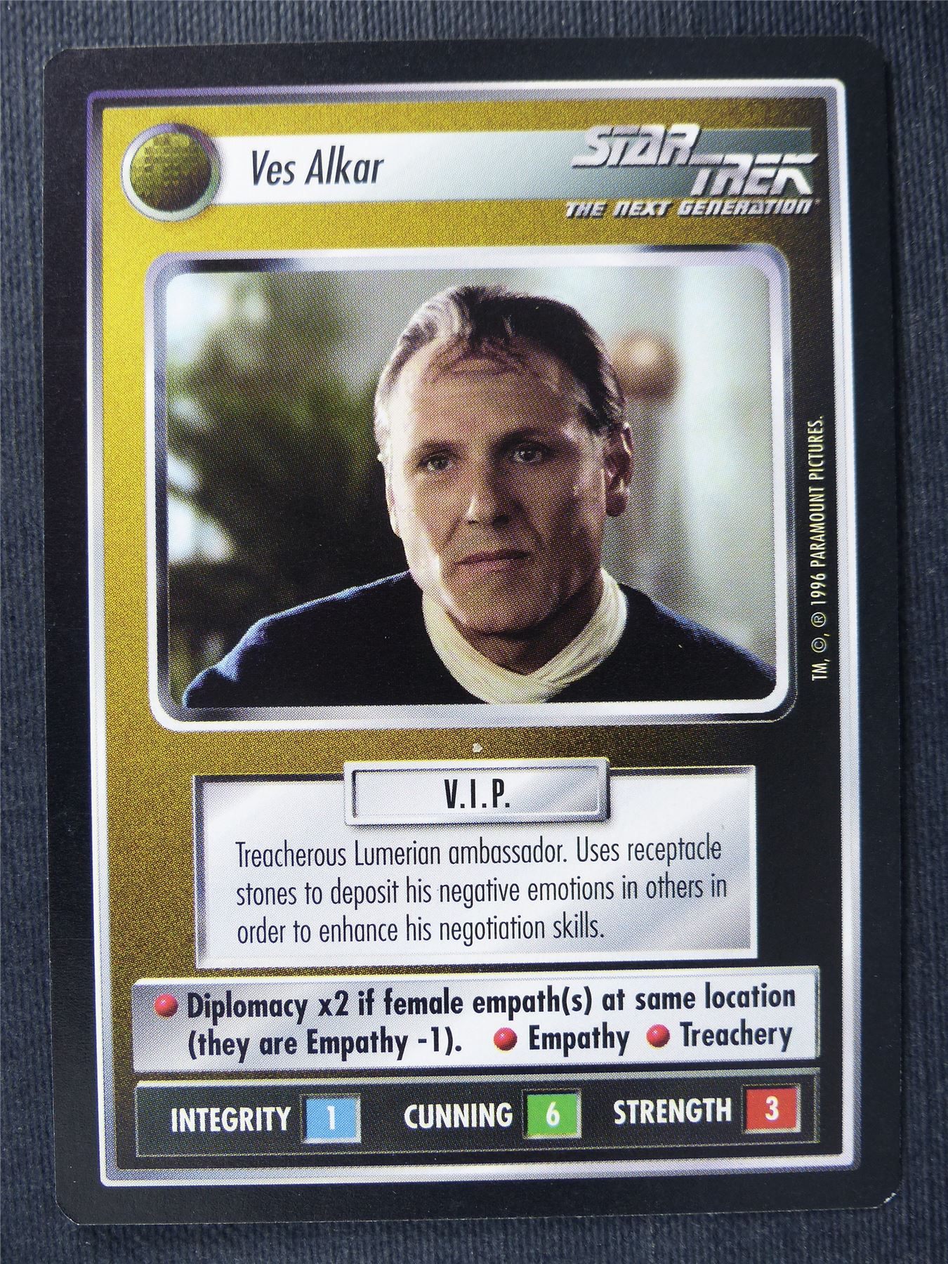 Ves Alkar - NG - Star Trek Cards #15S