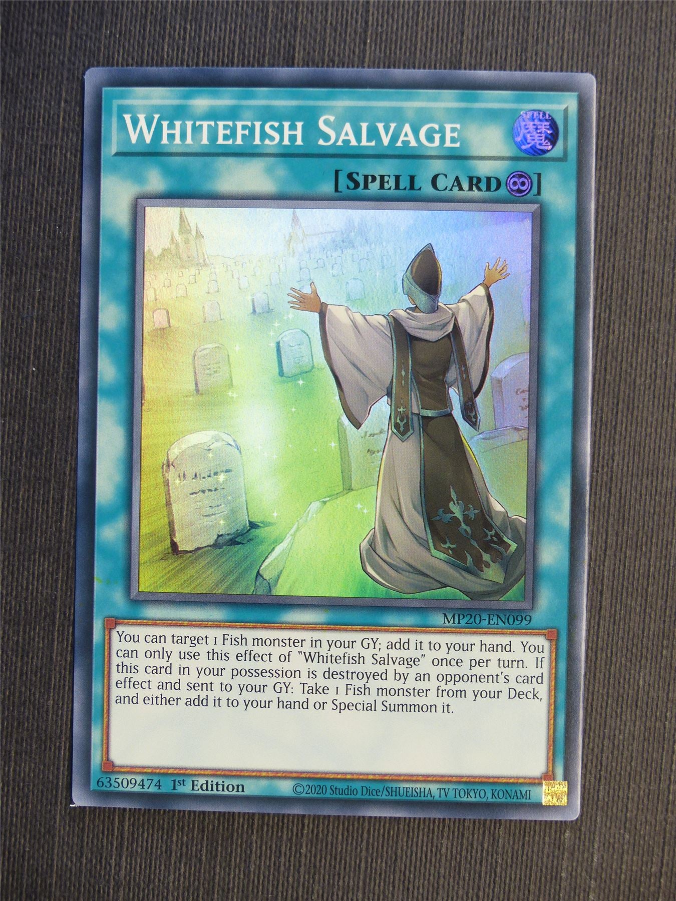 salvage yugioh card Whitefish Salvage MP20 Super Rare - 1st ed