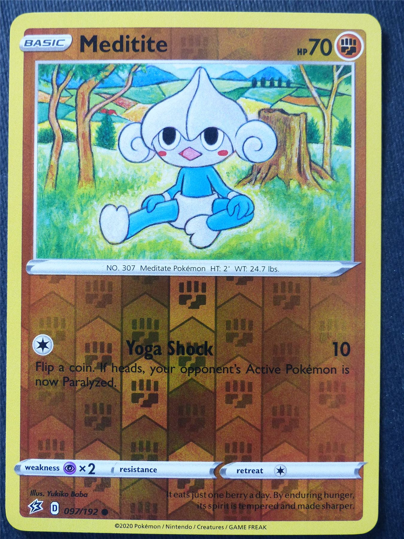 pokemon meditite card Meditite 097/192 Reverse Holo