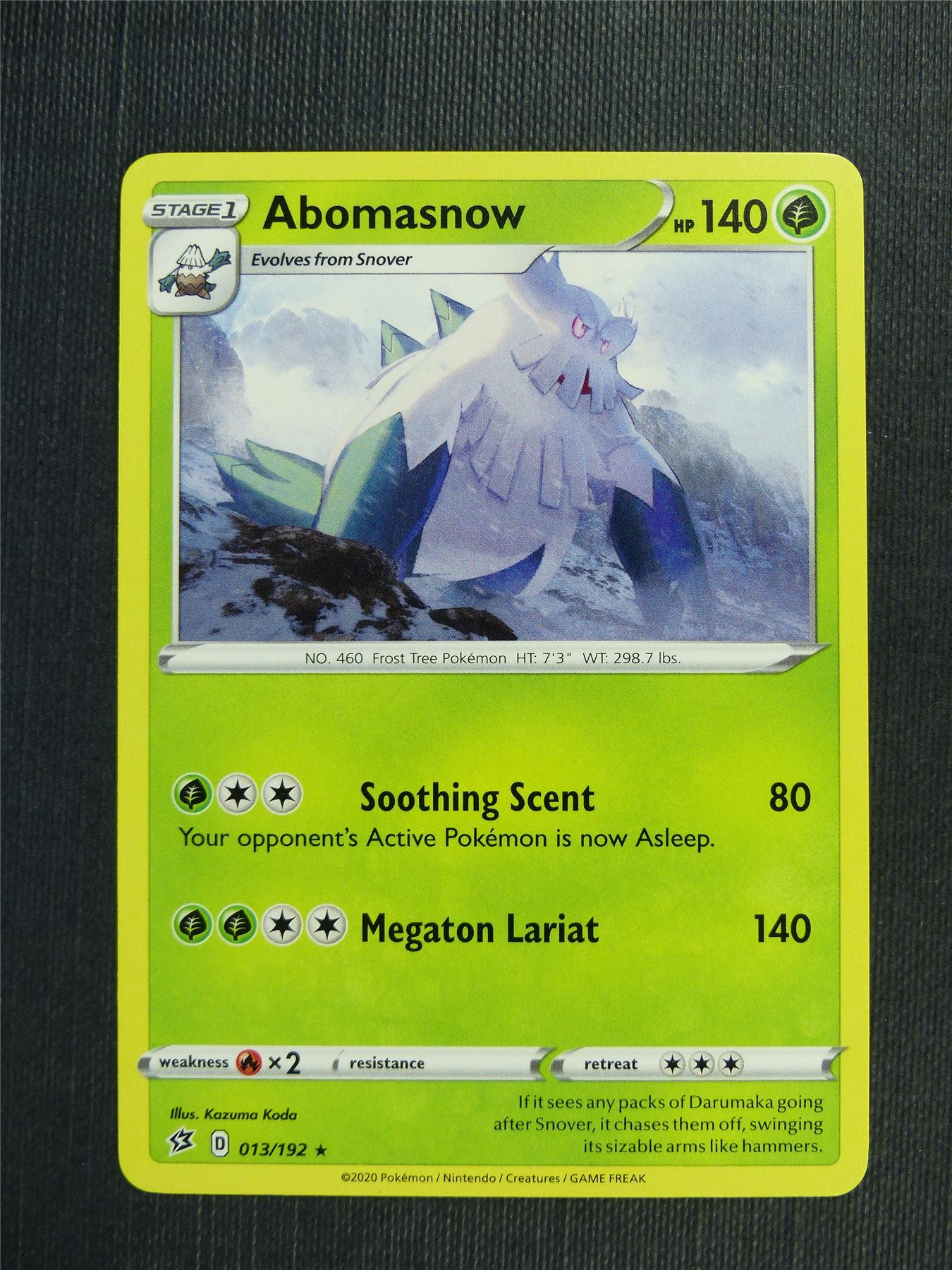 pokemon abomasnow card Abomasnow 013/192 - RCL