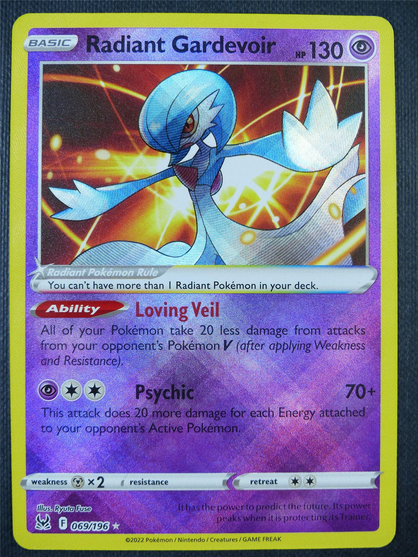 069 196 pokemon card Radiant Gardevoir 69/196 Lost Origin Holo Radiant Rare Pokemon Card Pokmon TCG
