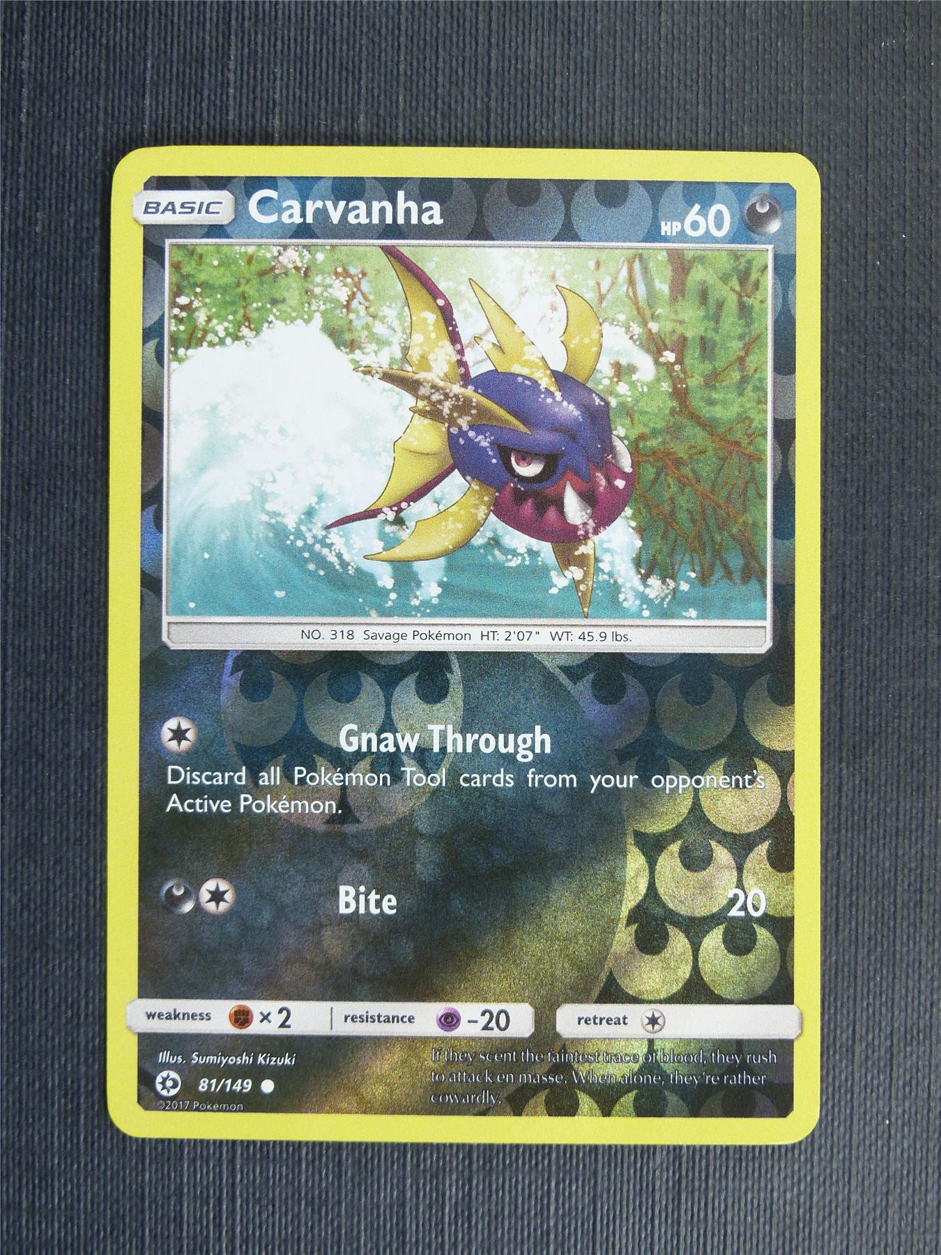 Carvanha 81 149 Reverse Holo Pokemon Cards 1GI