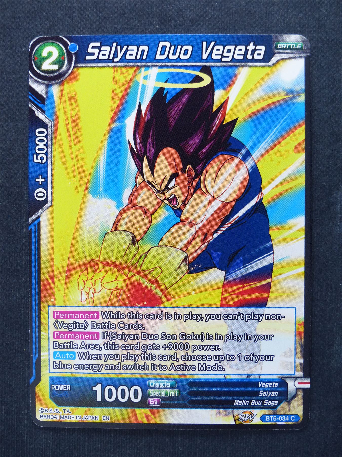 Saiyan Duo Vegeta - Dragon Ball Super Cards #7G