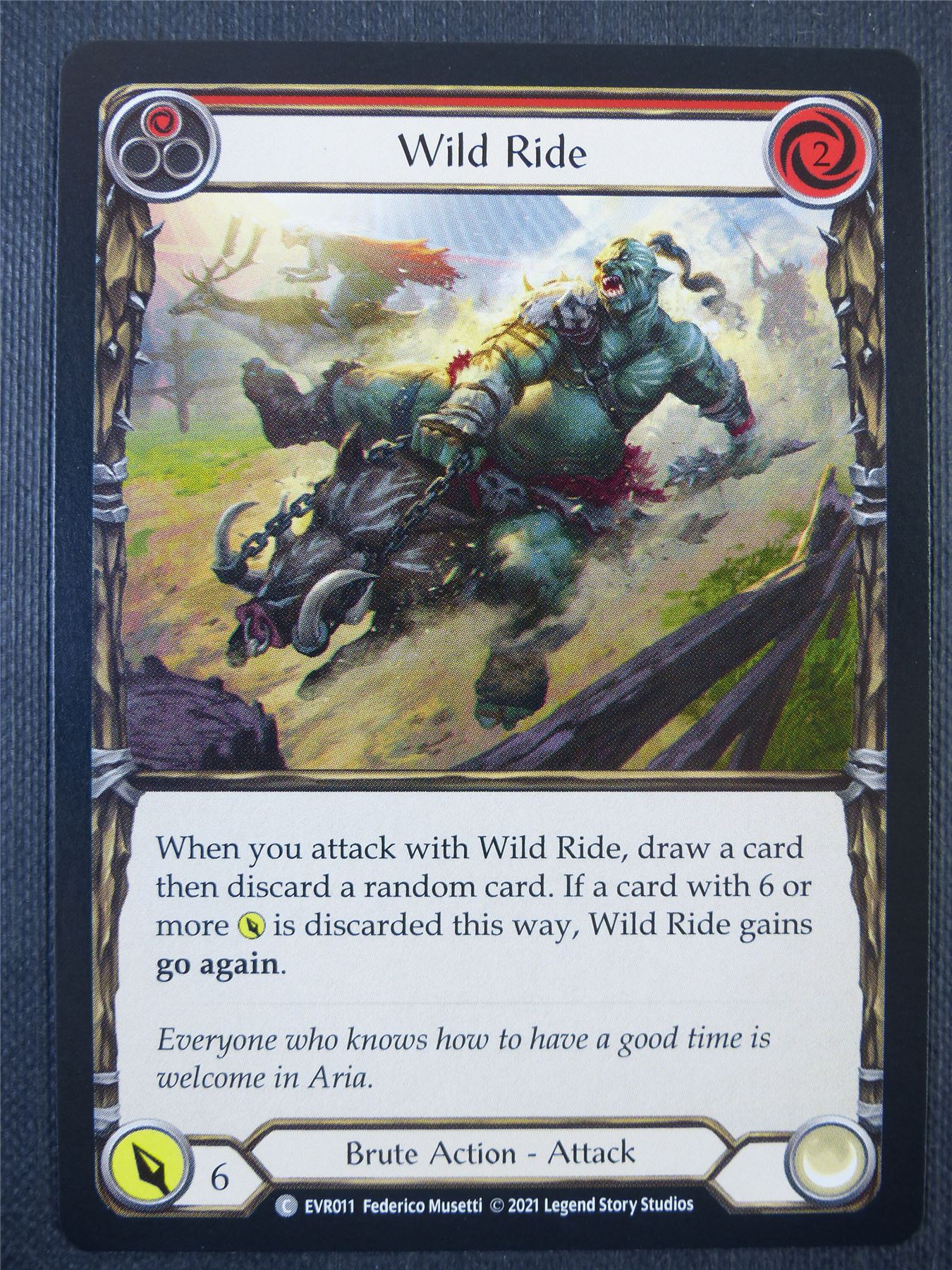 Wild Ride Red - 1st ed Everfest - Flesh & Blood Card #6DN
