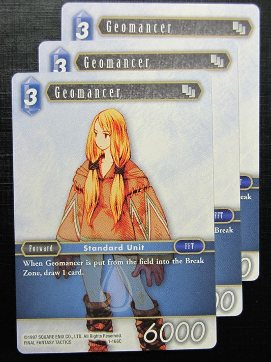 Final Fantasy Cards: GEOMANCER 1-168C x3 # 20B77