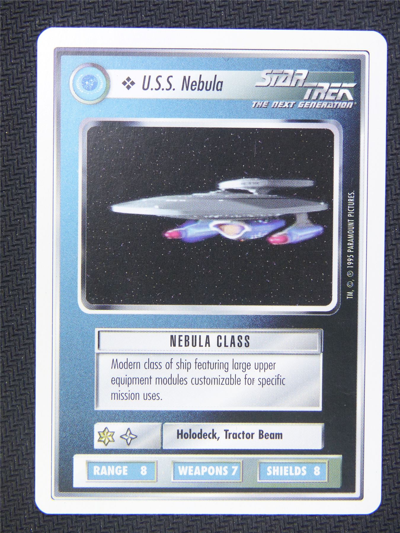 USS Nebula White Border - Star Trek Next Gen Card #4OK